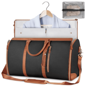 Garment Bags for Travel, Convertible Suit Travel Bag for Women (Color: Brown)